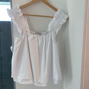 English factory size small white top